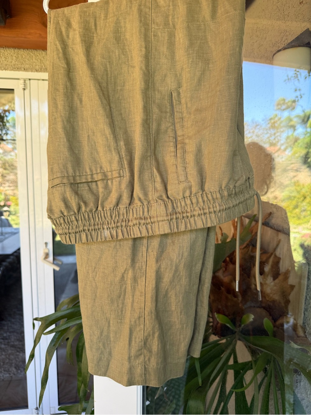 Athleta Olive Green Cargo Drawstring Pants